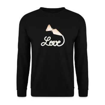 Piping bag writes "Love" – sweet decoration motif - Unisex Sweatshirt - black - Front - Alina (178cm) & Michal (187cm)