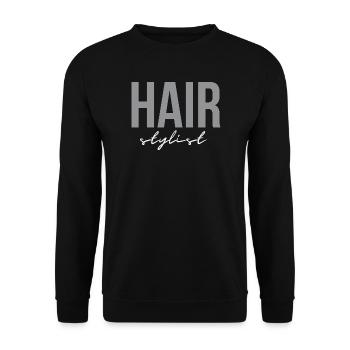 Hochzeitsfriseur – Brautfriseur Schönheit - Unisex Pullover - Schwarz - Vorne - Alina (178cm) & Michal (187cm)
