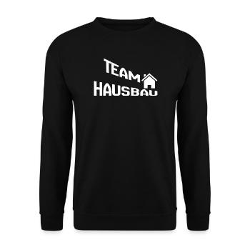 Team House Construction - Unisex Sweatshirt - black - Front - Alina (178cm) & Michal (187cm)