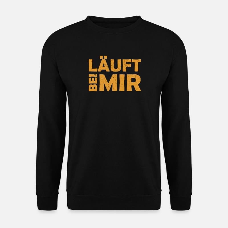 Runs with me - Cool saying - Running - Unisex Sweatshirt - black