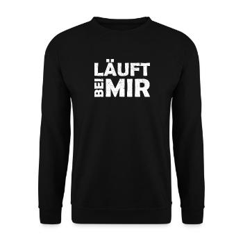 Runs with me - Cool saying - Running - Unisex Sweatshirt - black - Front - Alina (178cm) & Michal (187cm)