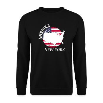 New York - Sweat-shirt Unisexe - noir - Devant - Alina (178cm) & Michal (187cm)