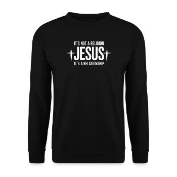 Not a Religion, It's a Relationship - Unisex Sweatshirt - black - Front - Alina (178cm) & Michal (187cm)