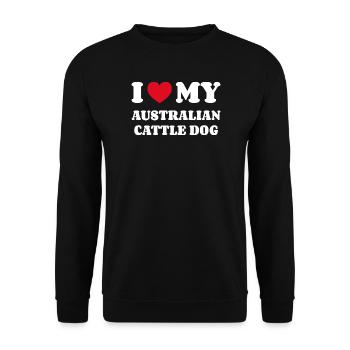 J’adore mon propriétaire de chien de bétail australien - Sweat-shirt Unisexe - noir - Devant - Alina (178cm) & Michal (187cm)