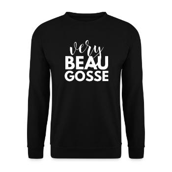 Very Beau Gosse Citation drôle Originale Homme - Sweat-shirt Unisexe - noir - Devant - Alina (178cm) & Michal (187cm)
