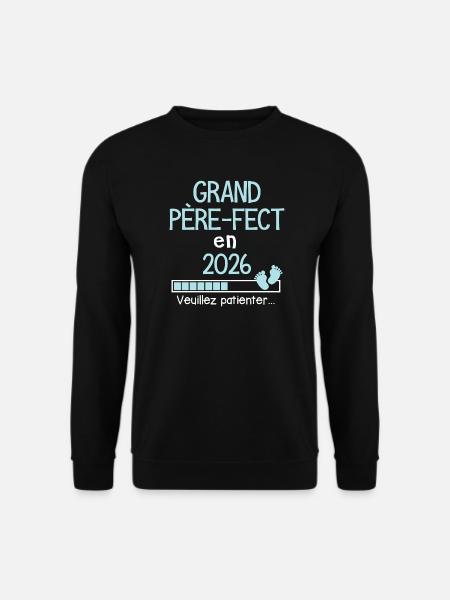 Großvater-Perfekter im Jahr 2026 Großvater-Zukunftsgeschenk - Unisex Pullover - Schwarz