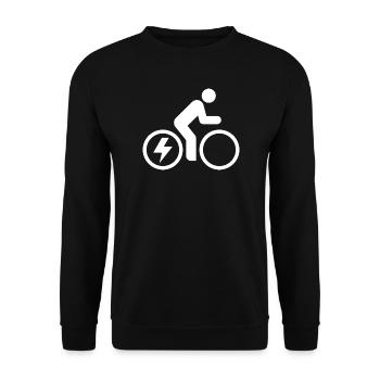 E-bike, e-biker, bike tour - Unisex Sweatshirt - black - Front - Alina (178cm) & Michal (187cm)