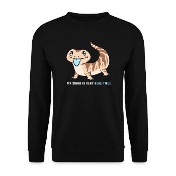 Blue Tongue Lizard - Unisex Sweatshirt - black - Front - Alina (178cm) & Michal (187cm)