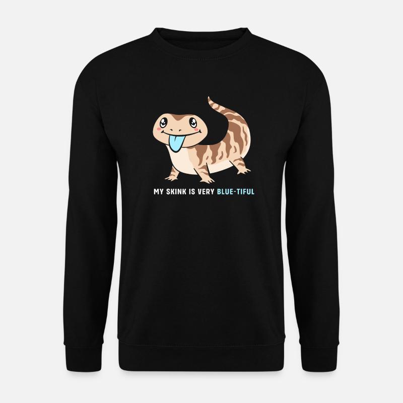 Blau Zunge Eidechse - Unisex Pullover - Schwarz
