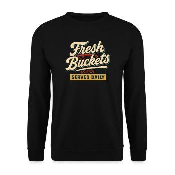 Basketball Spruch Humor Basketballer Geschenkidee - Unisex Pullover - Schwarz - Vorne - Alina (178cm) & Michal (187cm)