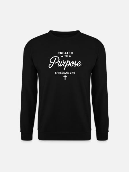 Purposeful Faith Ephesians 2:10 - Unisex Sweatshirt - black