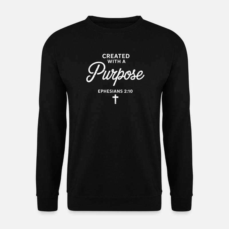 Purposeful Faith Ephesians 2:10 - Unisex Sweatshirt - black