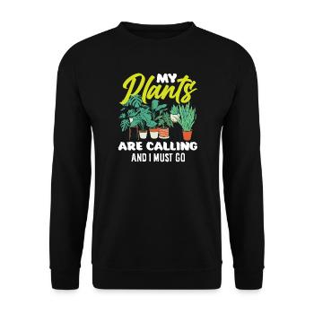 Cadeaux pour les jardins et les amoureux des plantes - Sweat-shirt Unisexe - noir - Devant - Alina (178cm) & Michal (187cm)