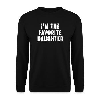 Favorites Gifts & more I'm The Favorite Daughter - Unisex Sweatshirt - black - Front - Alina (178cm) & Michal (187cm)