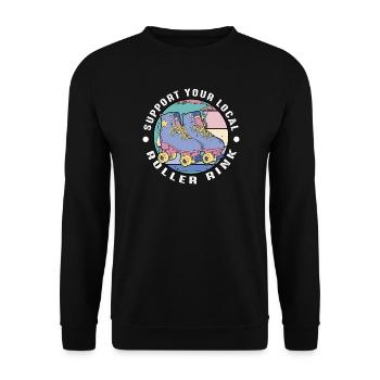 Rollschuhe Roller Skates Symbole Mädchen Rollschuh - Unisex Pullover - Schwarz - Vorne - Alina (178cm) & Michal (187cm)