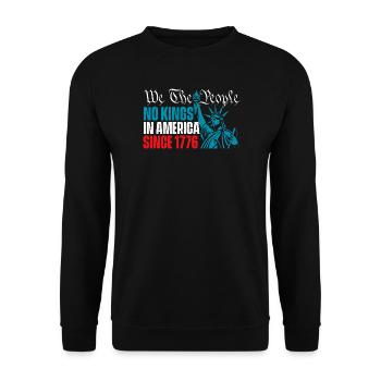 We The People No Kings America Patriotic - Unisex Sweatshirt - black - Front - Alina (178cm) & Michal (187cm)