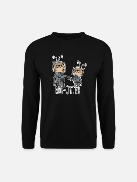 Rob-Otter - Roboter Otter für Technik und Tierfans - Unisex Pullover - Schwarz
