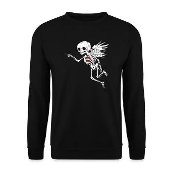 CUPIDON - Sweat-shirt Unisexe - noir - Devant - Alina (178cm) & Michal (187cm)
