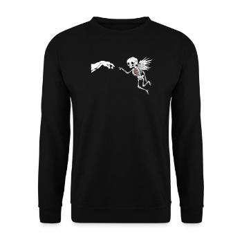 CUPIDON - Sweat-shirt Unisexe - noir - Devant - Alina (178cm) & Michal (187cm)