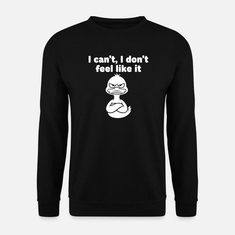 Fauler Enten Spruchmotiv - Unisex Pullover - Schwarz