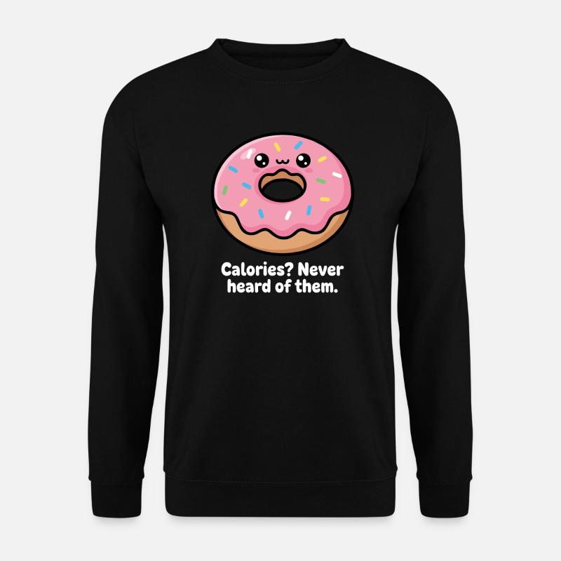 Kicherndes Donut Meme Spruch - Unisex Pullover - Schwarz