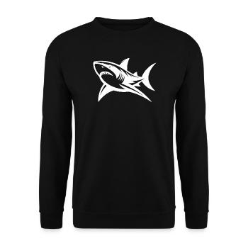 Sourire est difficile avec autant de blagues sur les dents sur le requin - Sweat-shirt Unisexe - noir - Devant - Alina (178cm) & Michal (187cm)