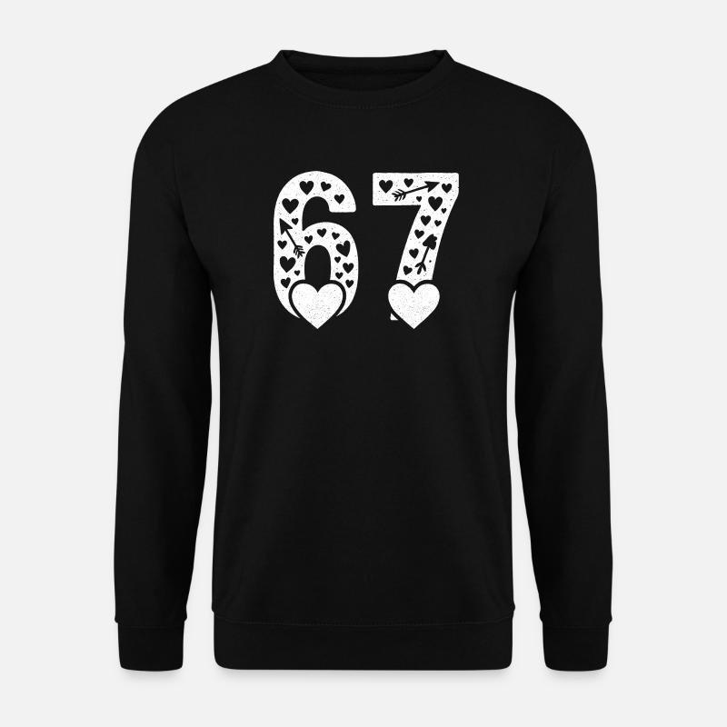 Valentinstag 6-7 Spaß 67 Nummer Valentinstag Sechs - Unisex Pullover - Schwarz