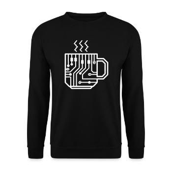 Circuit Mug Glyph Tech Brew - Unisex Sweatshirt - black - Front - Alina (178cm) & Michal (187cm)
