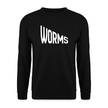 Worms - Unisex Sweatshirt - black - Front - Alina (178cm) & Michal (187cm)