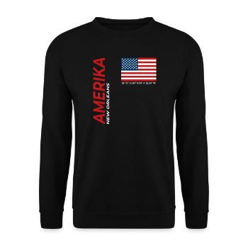 New Orleans - Unisex Pullover - Schwarz - Vorne - Alina (178cm) & Michal (187cm)