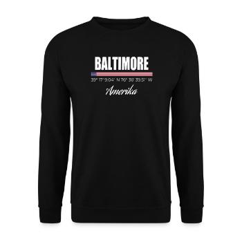 Baltimore - Sweat-shirt Unisexe - noir - Devant - Alina (178cm) & Michal (187cm)