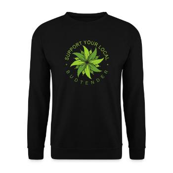 Funny Stoner Outfits - Unisex Sweatshirt - black - Front - Alina (178cm) & Michal (187cm)