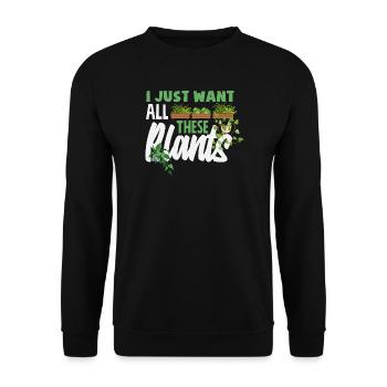 Garden & Plant Lovers Gifts - Unisex Sweatshirt - black - Front - Alina (178cm) & Michal (187cm)