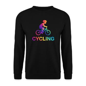 Vibrant Gradient Cyclist Kid Child - Unisex Sweatshirt - black - Front - Alina (178cm) & Michal (187cm)