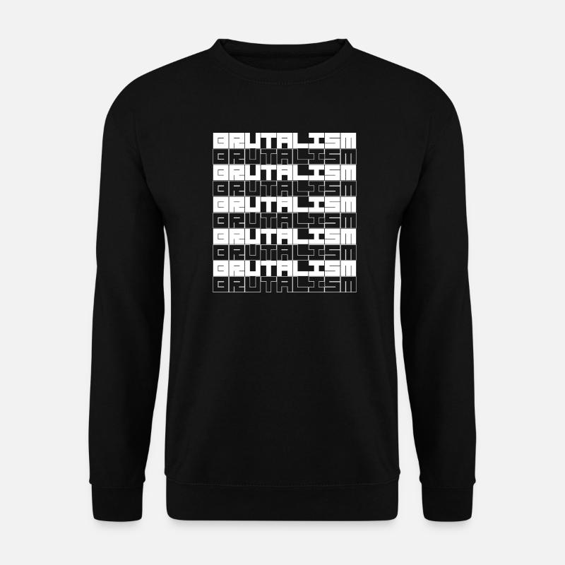Brutalismus-Glitch-Raster - Unisex Pullover - Schwarz
