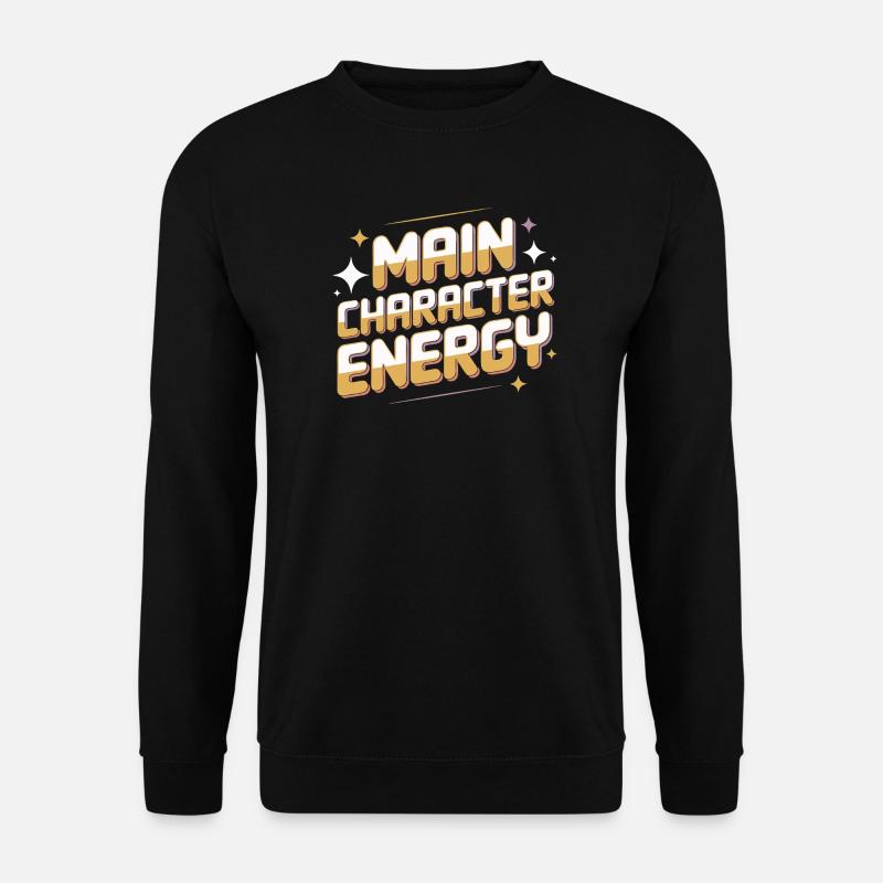 Main Character Energy Graphic Tee - Unisex Sweatshirt - black