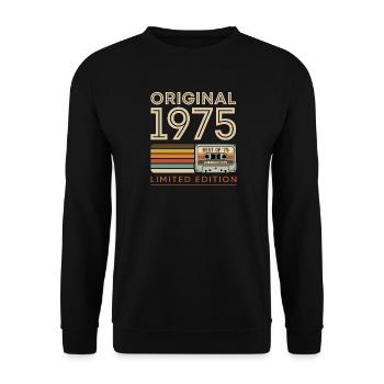 Original 1975 Vintage Vintage Anniversaire Rétro - Sweat-shirt Unisexe - noir - Devant - Alina (178cm) & Michal (187cm)