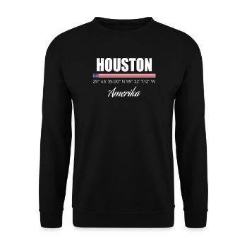 Houston - Sweat-shirt Unisexe - noir - Devant - Alina (178cm) & Michal (187cm)