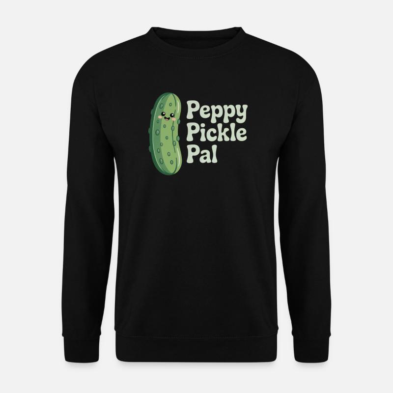 Peppy Pickle Pal - Gurke - Unisex Pullover - Schwarz