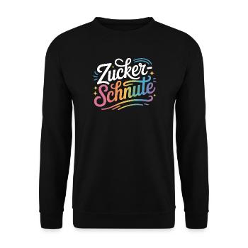 Museau sucré Dent sucrée Chocolat Sucre Museau - Sweat-shirt Unisexe - noir - Devant - Alina (178cm) & Michal (187cm)