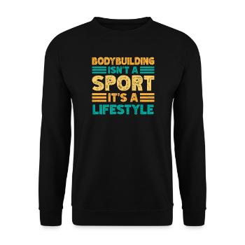 La motivation fitness : le bodybuilder n’est pas un sport - Sweat-shirt Unisexe - noir - Devant - Alina (178cm) & Michal (187cm)