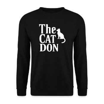Typografie im Stil von The Cat Don Mafia - Unisex Pullover - Schwarz - Vorne - Alina (178cm) & Michal (187cm)