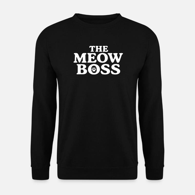 The Meow Retro Serif Design - Unisex Sweatshirt - black