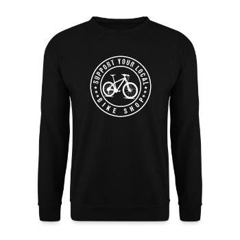 Motif cycliste vélo cadeau - Sweat-shirt Unisexe - noir - Devant - Alina (178cm) & Michal (187cm)
