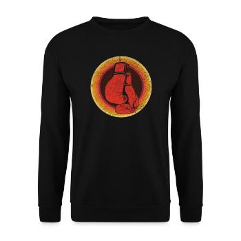 Illustrations de Boxing Momentum - Sweat-shirt Unisexe - noir - Devant - Alina (178cm) & Michal (187cm)