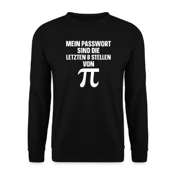 Les huit derniers chiffres du détective principal - Sweat-shirt Unisexe - noir - Devant - Alina (178cm) & Michal (187cm)