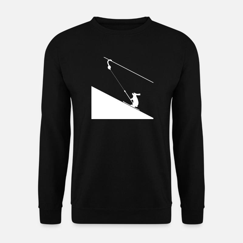 Haseklettern am Seil - Unisex Pullover - Schwarz