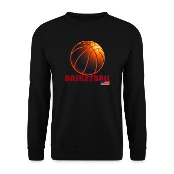 Orange Basketball America - Unisex Sweatshirt - black - Front - Alina (178cm) & Michal (187cm)