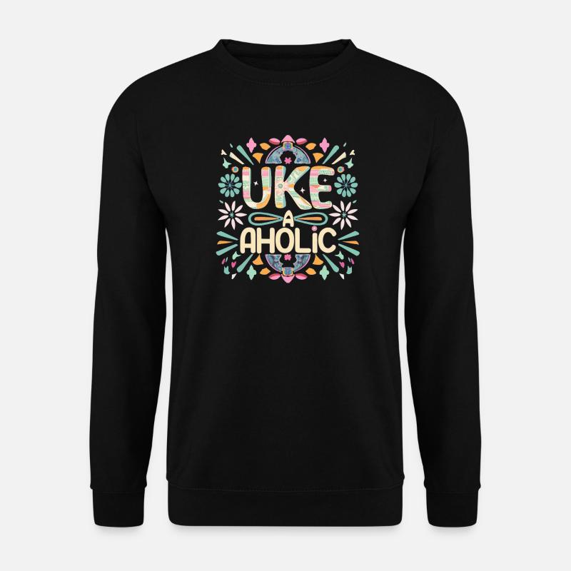 Uke-aholic - Unisex Pullover - Schwarz