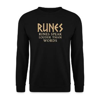 Alphabet runique anglais ancien - Sweat-shirt Unisexe - noir - Devant - Alina (178cm) & Michal (187cm)